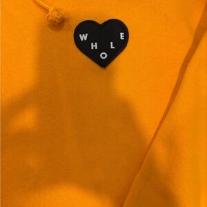 Golden yellow Passion Hoodie with Heart Patch